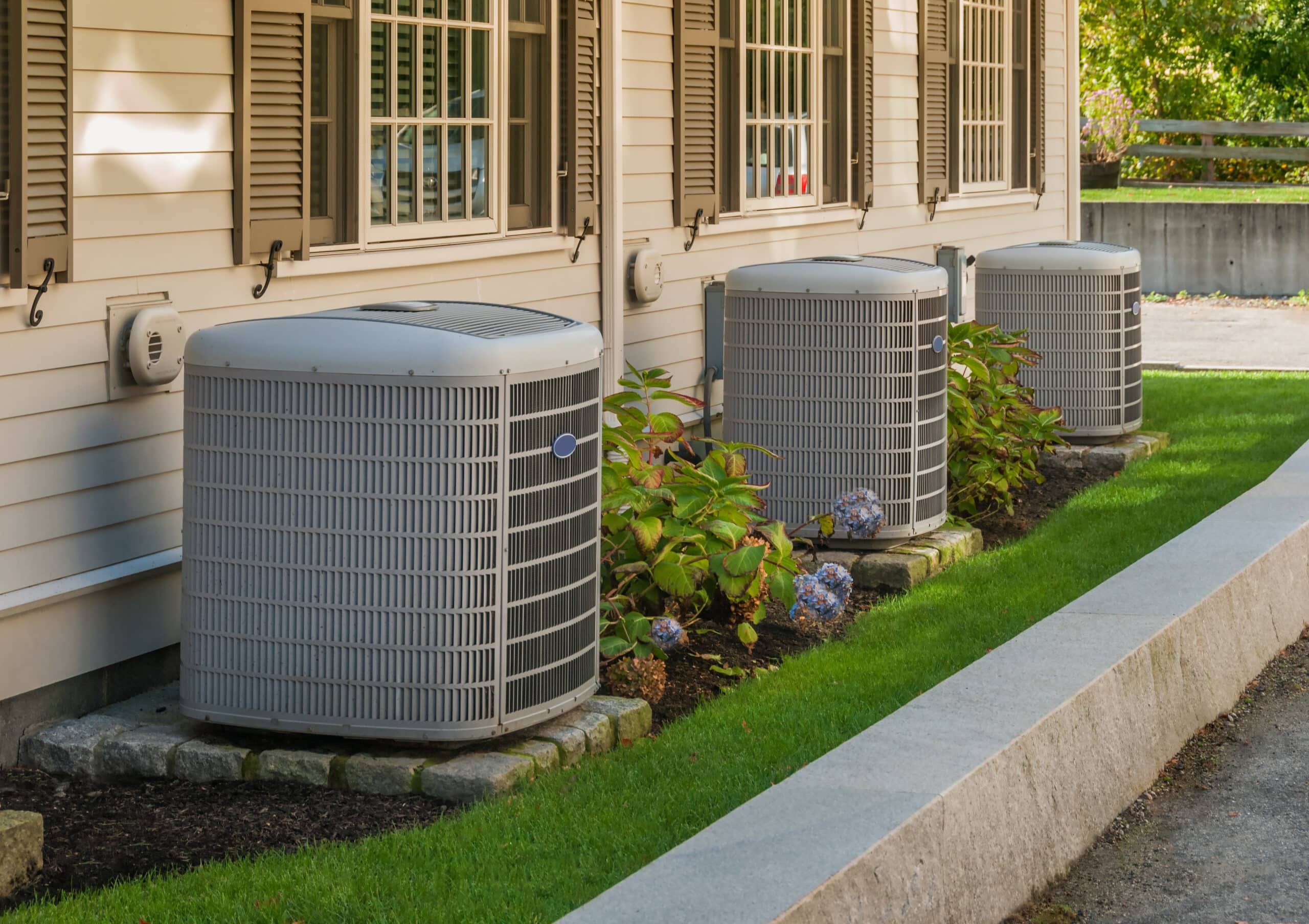 Air conditioner outside in Colorado Springs, CO.