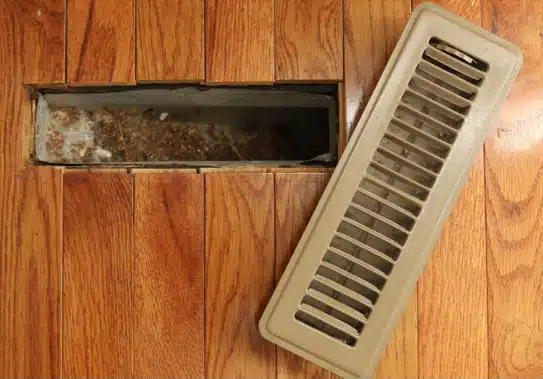 hvac duct that needs cleaning